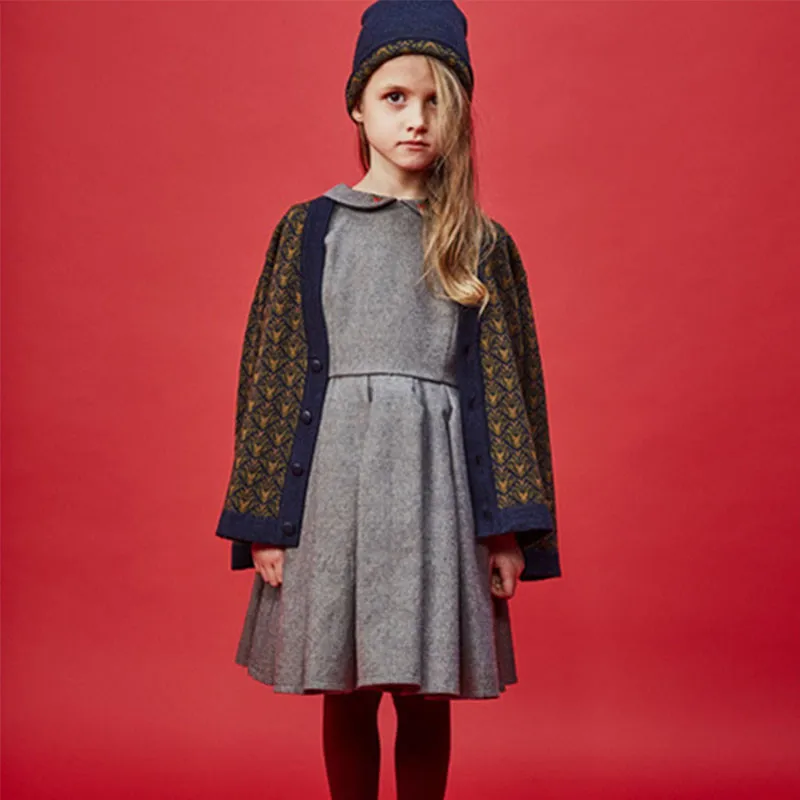 Брендовый зимний свитер для маленьких мальчиков и девочек; кардиган; Модное детское вязаное пальто; комплект со штанами; Роскошная детская одежда в британском стиле