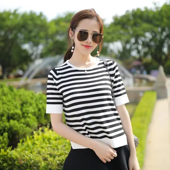 

2020 Cotton Summer Fashion T Shirt Women T-shirts Casual Tops Short Sleeve T-shirt Women