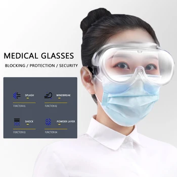 

Eye Protection Mask Anti Fog Glasses Anti-spray Protective Mask Work Safety Protective GlassesClear Vented Safety Goggles