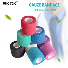 SKDK 5 шт. защита для запястья и рук спортивная лента Нетканые бинты рулоны самоклеющиеся связные бинты для обертывания пачка
