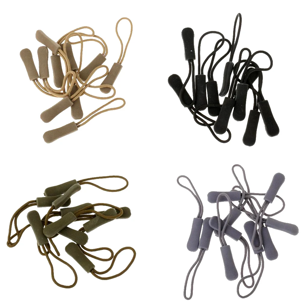 Set of 40  Zipper Pulls Zipper Extension Elastic Cord Zipper Tab Replacement