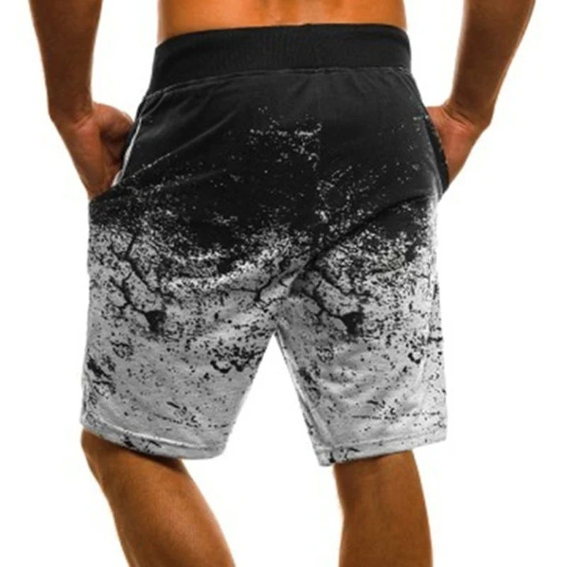 Men Casual Shorts Fashion Printed Joggers Short Sweatpants 2021 Summer Drawstring Hip Hop Slim Workout Shorts Plus Size