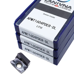Lame de fraisage, outil de tournage CNC tour à métal, Inserts en carbure APMT APMT1604PDER DL LT10 10 pièces de haute qualité 1604 