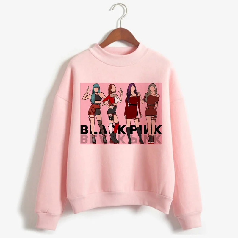 Blackpink Kill This Love Harajuku Толстовка для женщин Ullzang Jennie Rose Lisa Jisoo толстовка с героями мультфильмов осенне-зимняя теплая Женская толстовка с капюшоном - Цвет: H1641