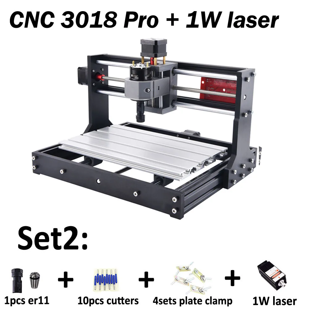 CNC 3018 PRO ER11 лазерный гравер Pcb фрезерный станок ЧПУ маршрутизатор cnc3018 GRBL мини гравер - Цвет: 3018Pro with 1000MW