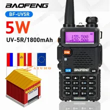 

BaoFeng UV-5R 5W Walkie Talkie upgrade version baofeng uv5r Two Way Radio 128CH Dual Band VHF UHF 136-174Mhz & 400-520Mhz