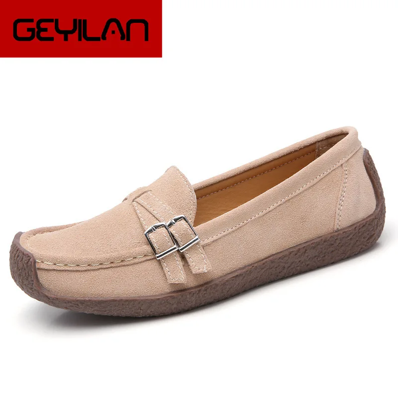 

Spring Autumn Women Moccasins Women's Flats Genuine Leather Shoes Woman Lady Loafers Slip on Suede Shoes Leather Loafers Women