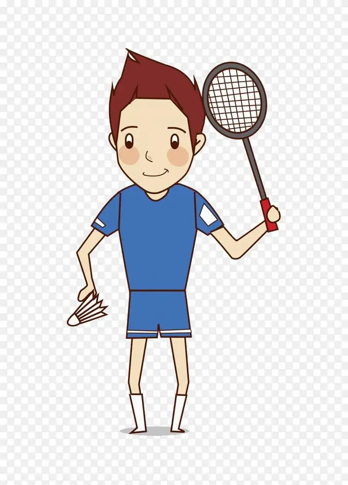 羽毛球-打羽毛球的男孩
