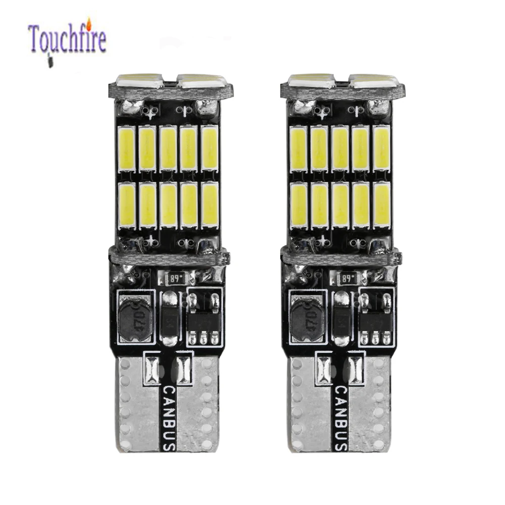 100 шт. светодиодный T10 W5W 194 Canbus 4014 26SMD автомобильная лампа для чтения боковой