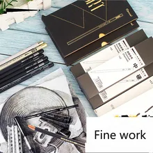 Древесный уголь карандаш для эскизов рисунок черный серебряный Pull Line экологический уголь Мягкая средней жесткости художественный осмотр Специальный карандаш