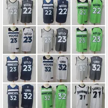 Мужские баскетбольные майки из Миннесоты Эндрюс Уиггинс Jimmy Butler Karl-Anthony Towns Кевин Гарнетт