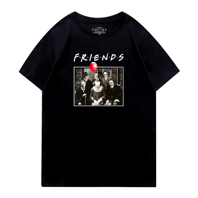 

2019 It Chapter 2 horror friends Pennywise Michael Myers Halloween short-sleeved men's T-shirt men summer joker top clothes man