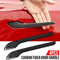 Углеродное волокно дверные ручки 4 шт. 200X90 мм переводная наклейка для автомобиля модификация для Tesla модель 3