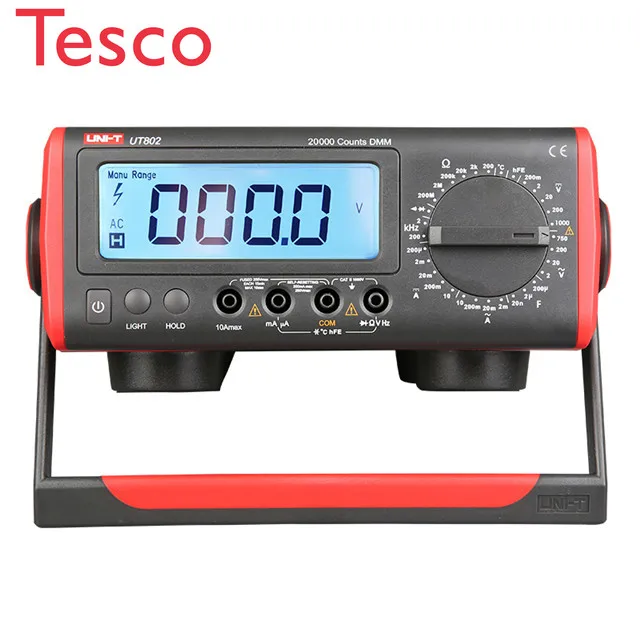 

UNI-T UT802 1KV/10A,Temp.:-40-1000 degree 19999 count Digital Bench Type BENCH Digital Multimeter with thermometer