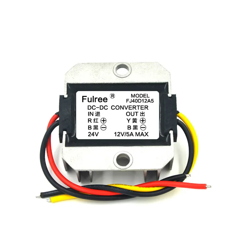 

Fulree Step Down 24V to 12V 5A DC Buck Converter Waterproof Aluminum Housing