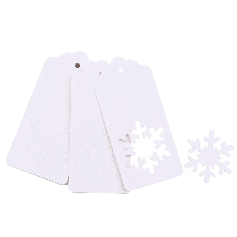 white snow 50 шт. бирки для рождественских подарков, крафт-бумага, Санта Клаус, этикетки, сделай сам, ручная работа, бирка для нового года, рождественский подарок, коробка для торта, упаковочные принадлежности - Цвет: white snow