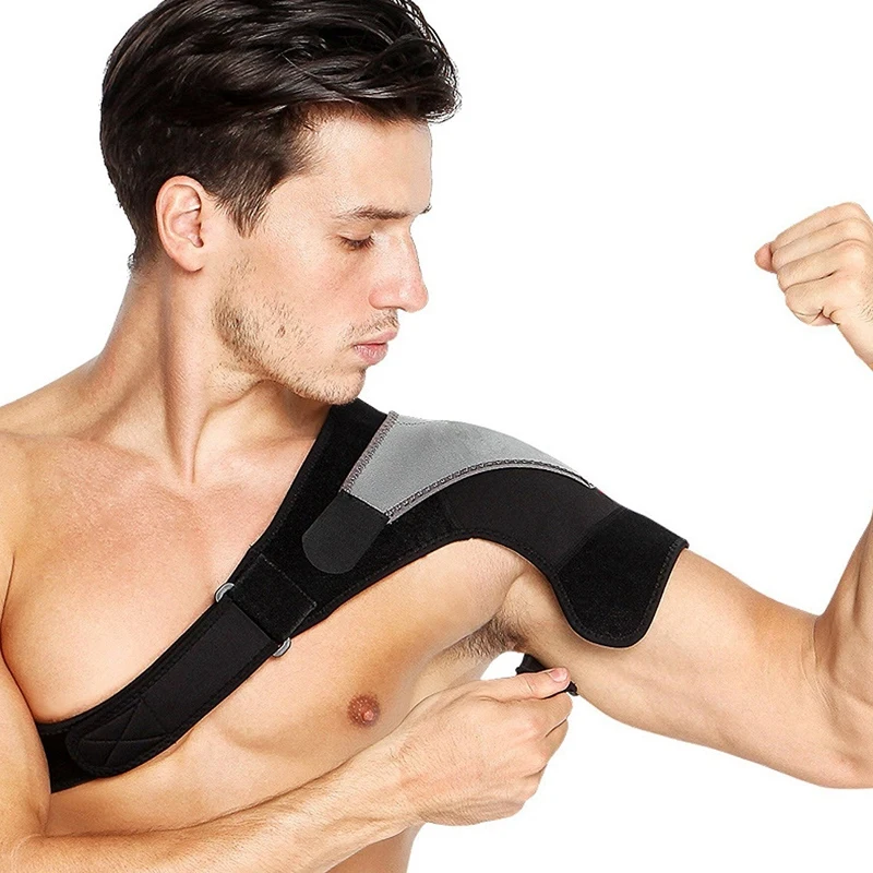 1 шт. наплечный бандаж регулируемая поддержка плеча с подушечкой давления для предотвращения травм, растяжения, боли, tendintis CNIM Hot