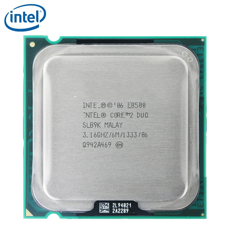 Процессор Intel Core 2 Duo E8500 SLB9K SLAPK 3 16 ГГц 6 Мб 1333 МГц 65 Вт разъем LGA 775 100% рабочий