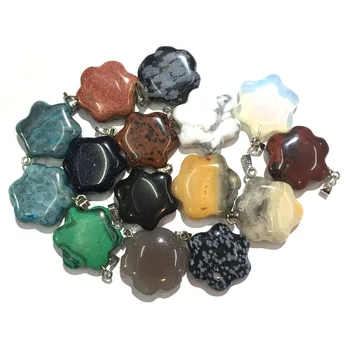 

Natural Semi-precious Stone Pendant Charms Agates Turquoises Tiger Eye Pendants For Jewelry Making DIY Necklace Gifts For Women