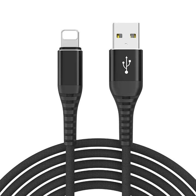 3.1A USB кабель для iPhone X 8 7 6 6S Plus 5 5S кабель высокого напряжения кабель передачи данных для быстрой зарядки устройства Apple кабель быстрой зарядки - Цвет: Черный