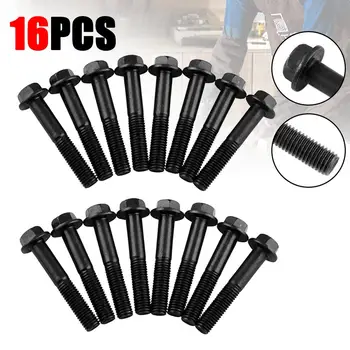 

16pcs 7.3 L Powerstroke for diesel exhaust manifold Bolt Kit for Ford F250 350 Grade 10.9 set of 16 Fast shipping Dropshipping