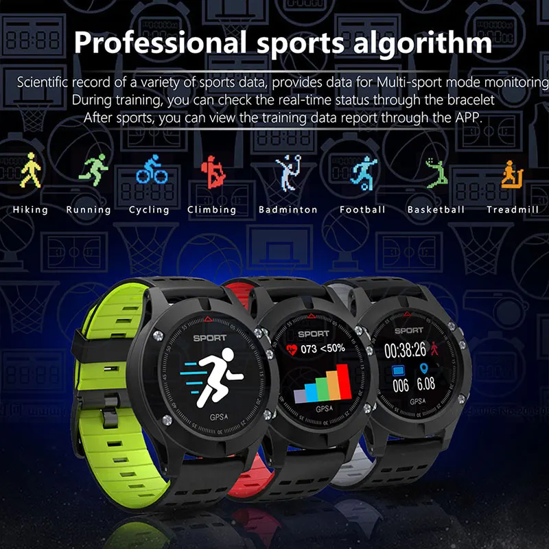  F5 GPS Smart Uhr Höhenmesser Barometer Thermometer Bluetooth 42 Smartwatch Tragbare geräte für iOS 