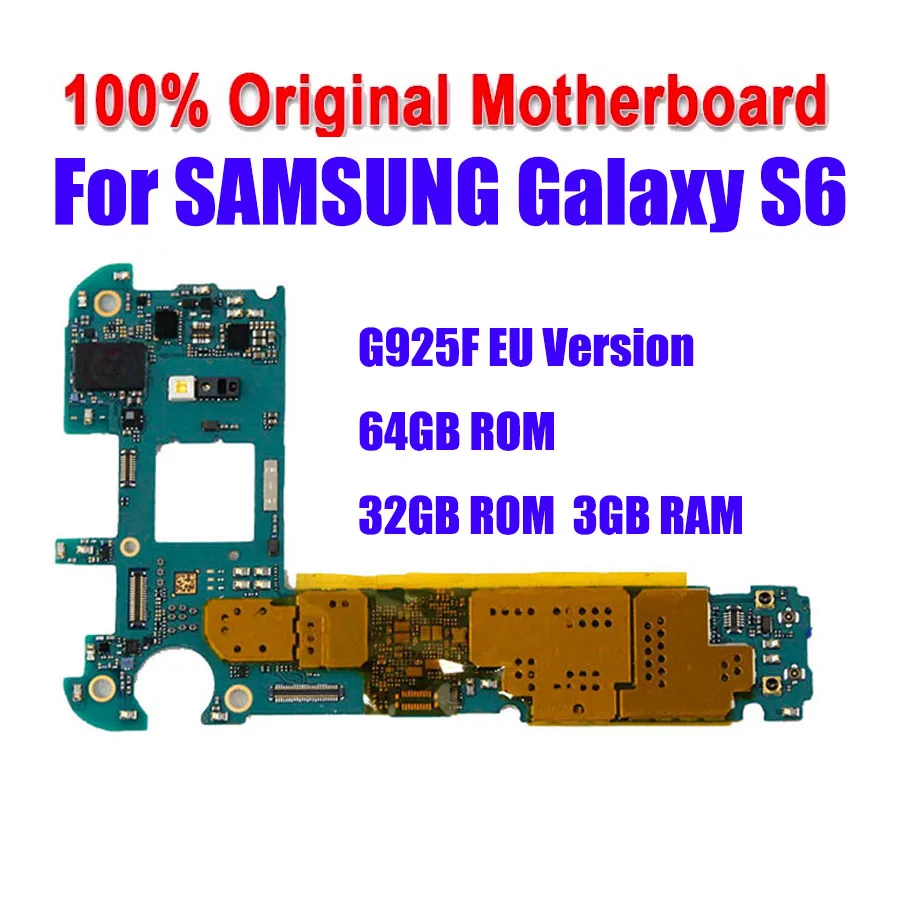 Материнская плата для Samsung Galaxy S6 edge G925F 32 Гб 64 ГБ официальная разблокированная