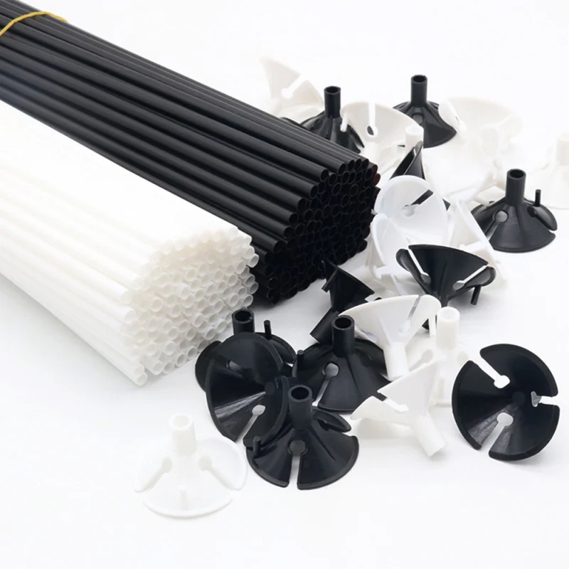  100Pcs 32/40cm Stand PVC Rods for Wedding Birthday Decoration Balloon Sticks Holder with Cups Festi