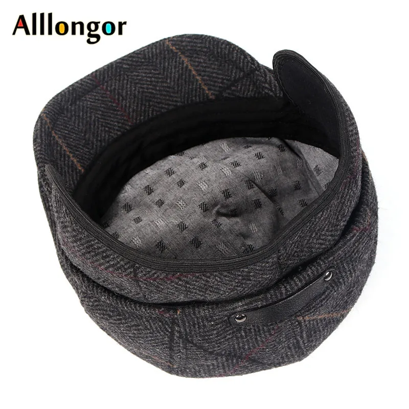 Winter 2021 Beret Homme Peaky Blinder Tweed boina vintage plaid Cotton sombrero hombre Earflaps Newsboy Caps Dad mens berets mens barrette hat