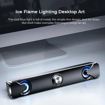 

Bluetooth 5.0 Speaker Outdoor Wireless Speakers Portable Soundbar Loudspeaker Desktop Twisting Button Speaker For TV Computer