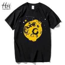HanHent космическая рубашка с принтом, хлопковые топы с круглым вырезом, футболки, уличная черная футболка со звездами, Мужская модная футболка с коротким рукавом