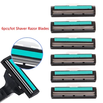 

6Pcs 2 Layer Razor Blade Replacement Shaver Razor Blades Men Safety Handle Shaving Razor Blades Shaver Standard Trimmer