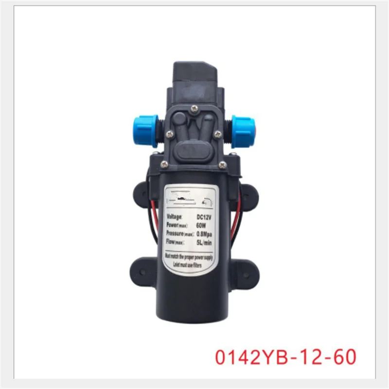 Горячая Высокое качество Быстрая DC 12V 60W 5L/Min 0.8Mpa воды высокого давления мембранный самовсасывающий насос