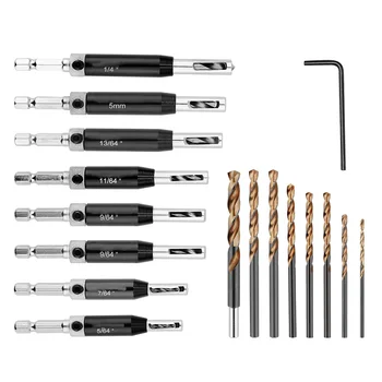 

Best Self-Centering Hinge Tapper Core Drill Bit Set for Woodworking Adjustable Door Window, Spring Loaded Metal Drill Bits
