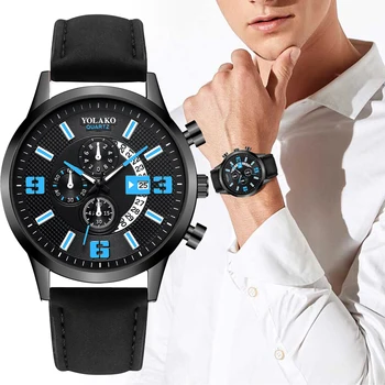 Men Luxury Stainless Steel Watch Quartz Business Calendar Wristwatch New relogio masculino YOLAKO watch men часы мужские Reloj 1