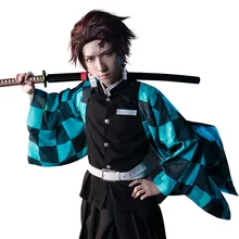 Demon Slayer Kamado Tanjirou Agatsuma Zenitsu, действующая кимоно униформа для косплея