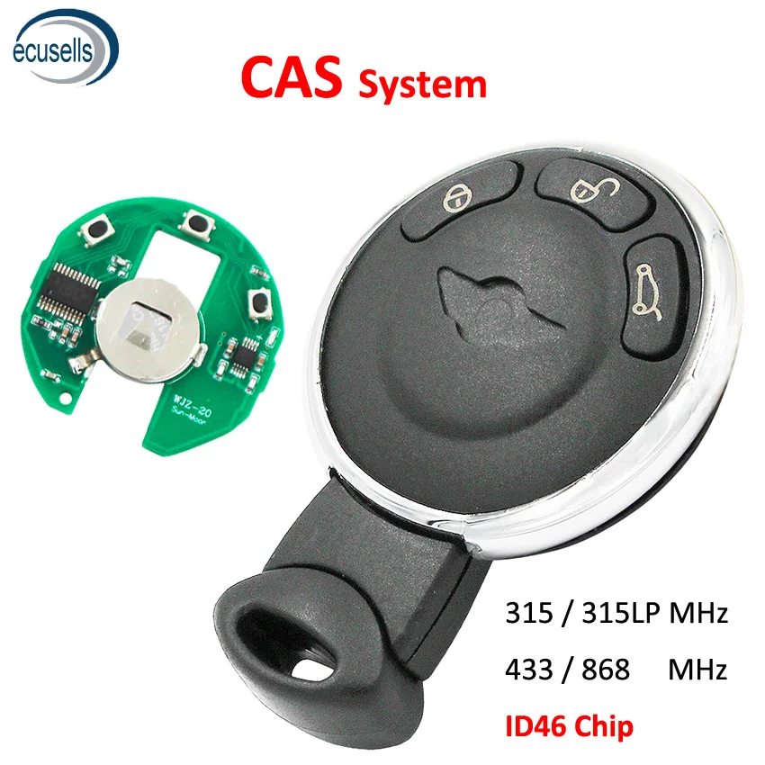 Флейта с 3 кнопками для BMW Mini Cooper 315 МГц 433 868 315LP чипом ID46 (PCF7945)|Ключ от авто| |