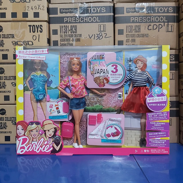 Barbie Dream Princess Series Travel Gift Set Mini Travel Guides Traveler With Accessories Play House Toy Doll Girls Gift FFB18 3