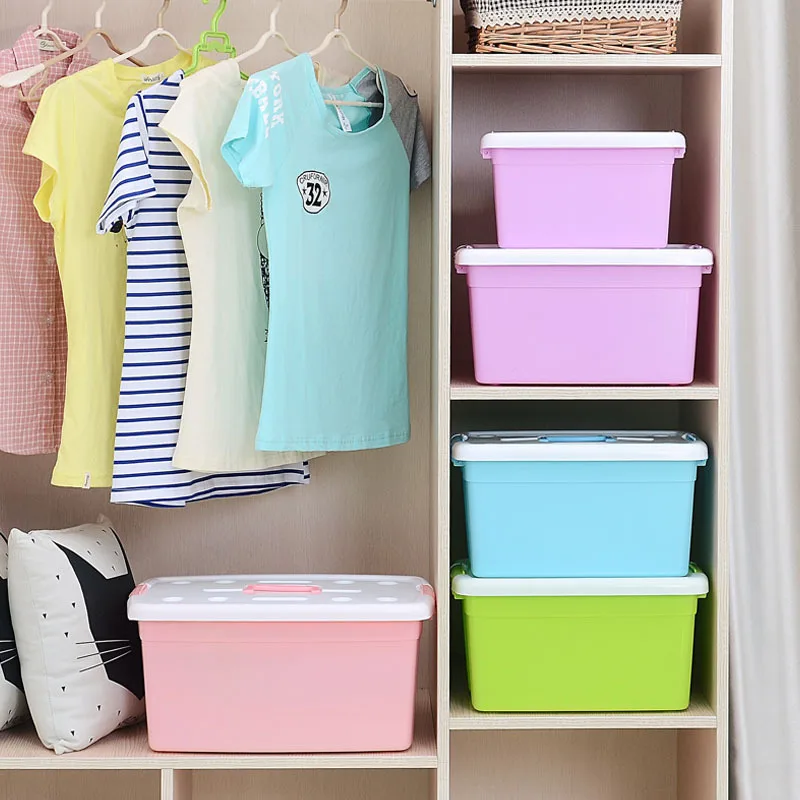 

P-Hand Large Size Plastic Storage Box With Cap-Superimposed Finishing Box Thick Multi-functional Storage Box
