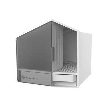 

Tail Small House Cat Sandbox Semi-closed Toilet Deodorizer Dung Basin