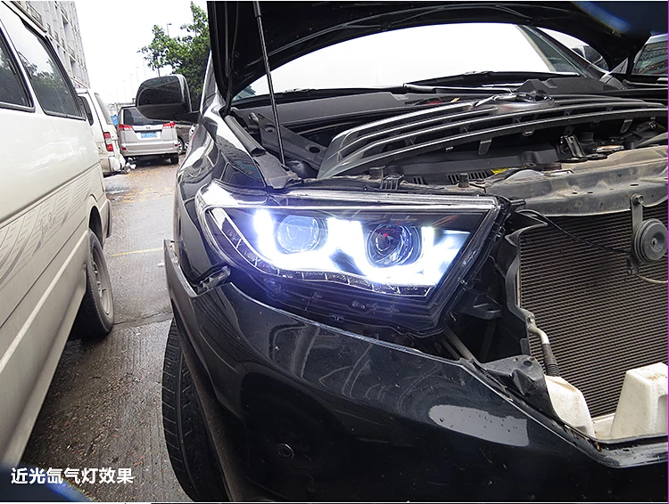 Автомобильный Стайлинг для Toyota Highlander 2012- фары светодиодный фары DRL Объектив двойной луч ксеноновые автомобильные аксессуары