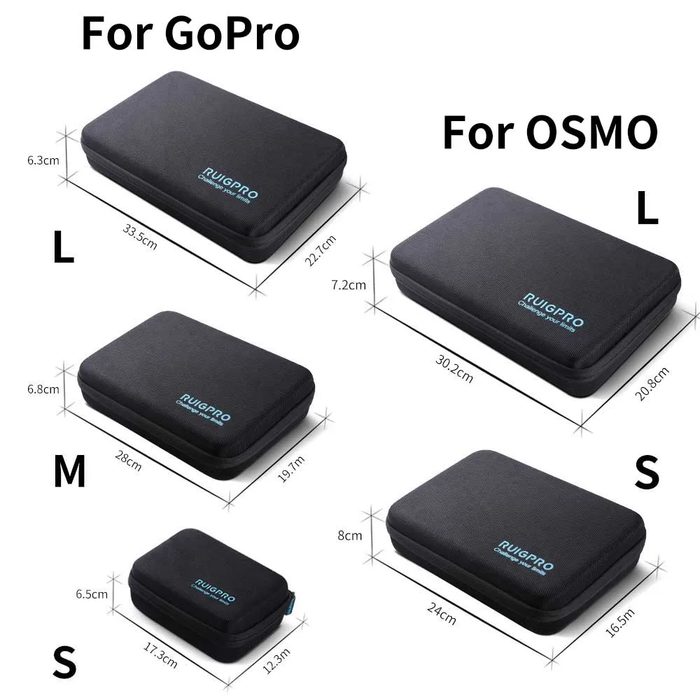 Portable storage bag Shockproof Carrying Case Protective Box For DJI Osmo Action GoPro Hero 8 7 6 5 Sports camera Accessories