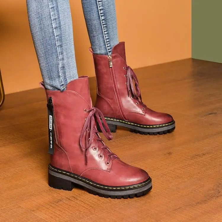 

Martin boots boots and shoes in thick bottom thick with leather boots head layer cowhide