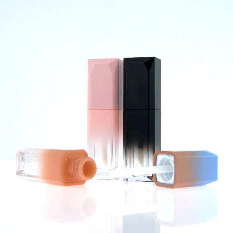 

1 Piece 5ML Empty Lip Balm Containers Gradient Square ABS Lip Gloss Tubes Portable Female Beauty Cosmetic Refillable Bottles