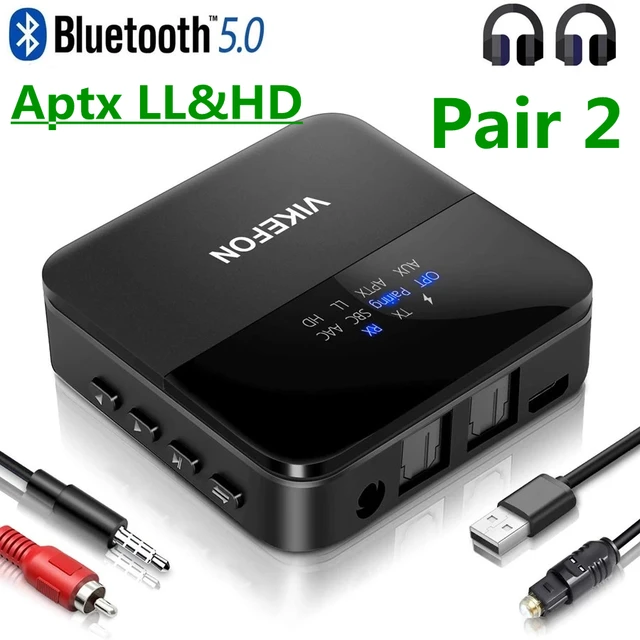 Bluetooth 5.0 Audio Transmitter Receiver AptX HD LL Low Latency Wireless Adapter Bluetooth Devices Smart Appliance Smart Home Wifi Devices cb5feb1b7314637725a2e7: Black