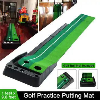 

Indoor Golf Putter Trainer Set Golf Practice Putting Mat Golf Green Trainer Chippin Driving Hitting Synthetic Golf Turf 3meters