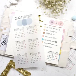 Étiquettes autocollantes pour planificateur, étiquette autocollante pour calendrier hebdomadaire, mignon, papeterie fournitures de bureau, 2 feuilles, 2022 