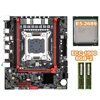 

X79MS LGA2011 Motherboard Set Combos with E5 2689 2 x 8GB 16G 1600Mhz DDR3 ECC Support M.2 NVMe SATA3 USB3.0