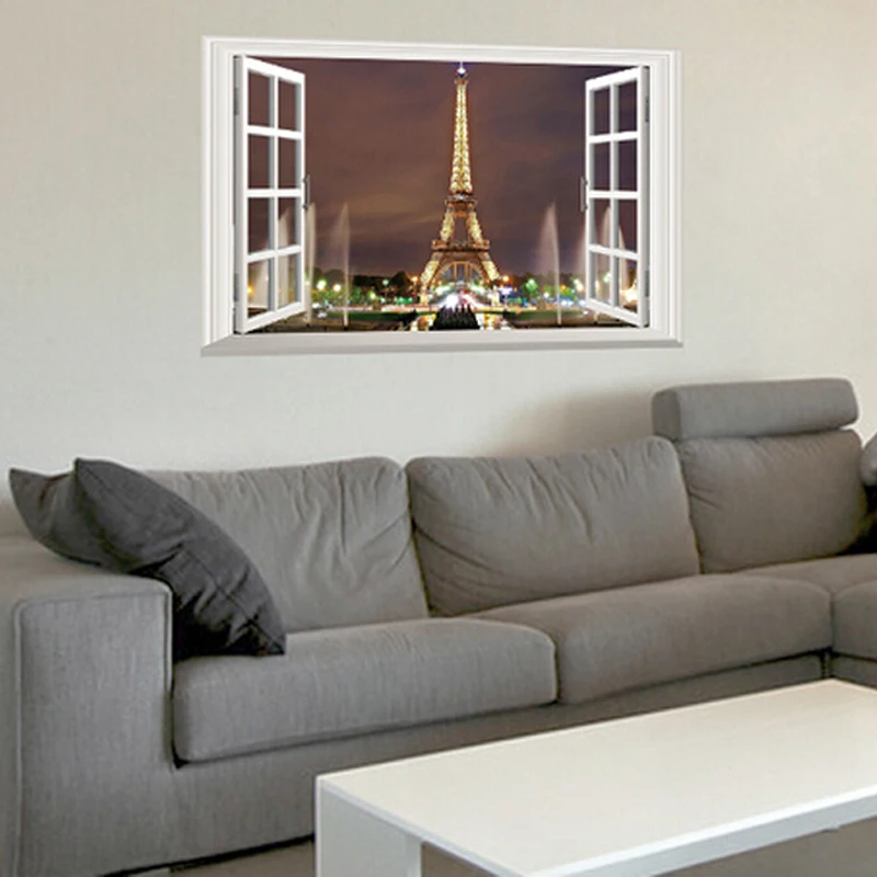 

Wall Sticker Unicorn Wall Stickers Home Wall Decor Room Decoration Wall Paper 3D Window Paris Eiffel Tower Art Decal Sticker