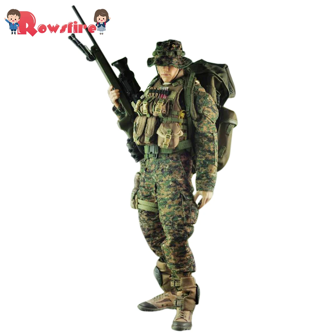 

Rowsfire VeryHot Soldier Model Suit Marine Sniper Uniform Equipment For 1/6 12 Inch Soldier Model (Body And Head Not Included)